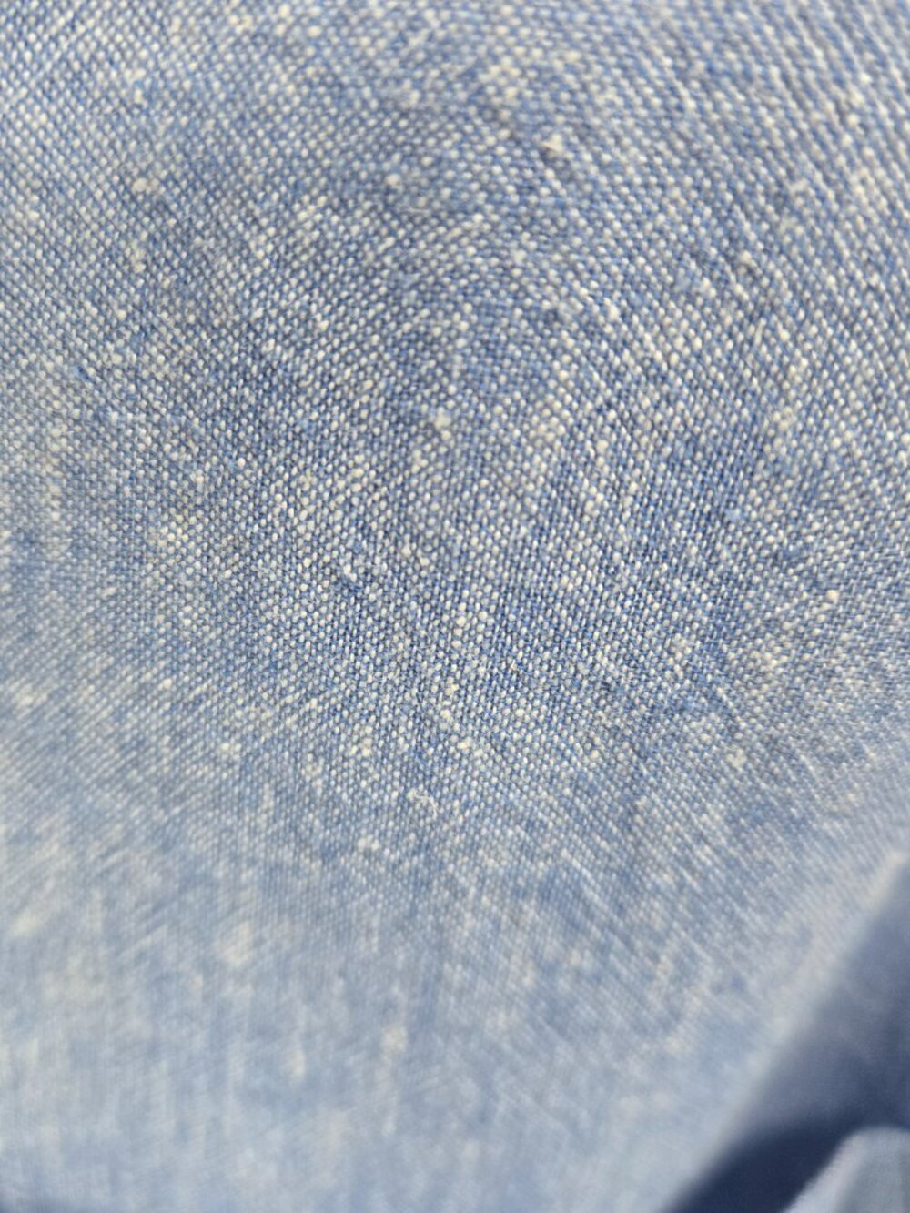 Magashoni Man Blue Linen/Viscose Button Down Long Sleeved Shirt Size XL - Picture 10 of 12